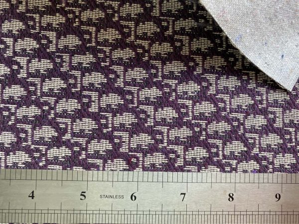DJ22 Purple Jacquard Fabric with Mini Pattern