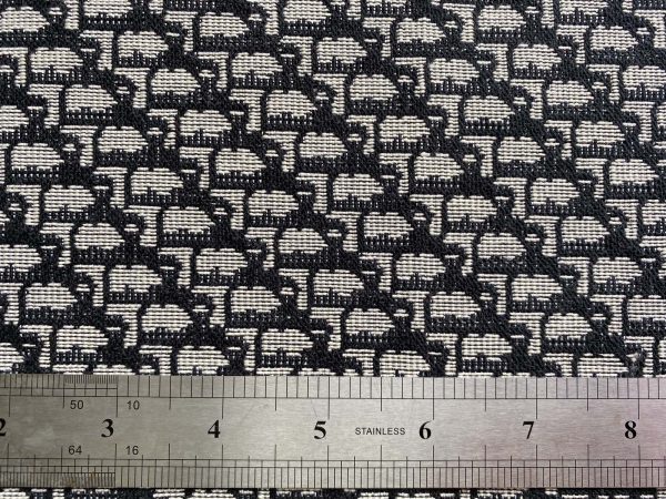 DJ14 Gray Jacquard Fabric With Little Black Pattern