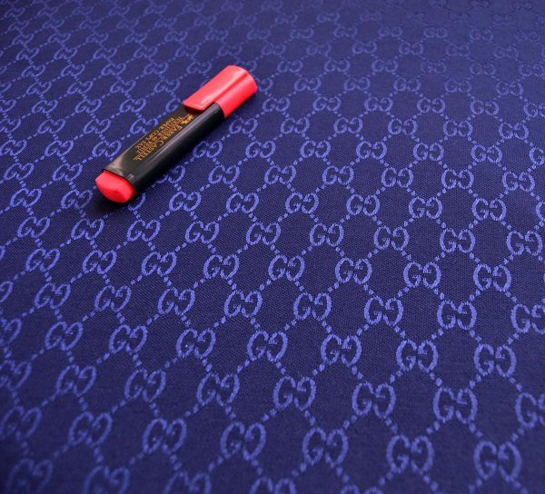 GJ13 Navy Jacquard Fabric For Sale By The Yard