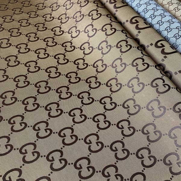 GJ11 Brown jacquard fabric With Big Patterns