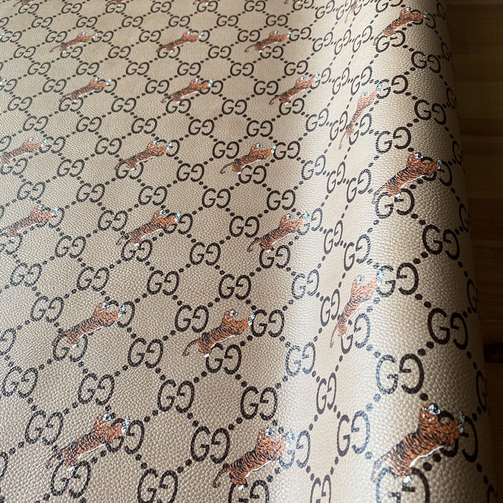 GL05 Brown Fabric with Tiger Pattern by the yard