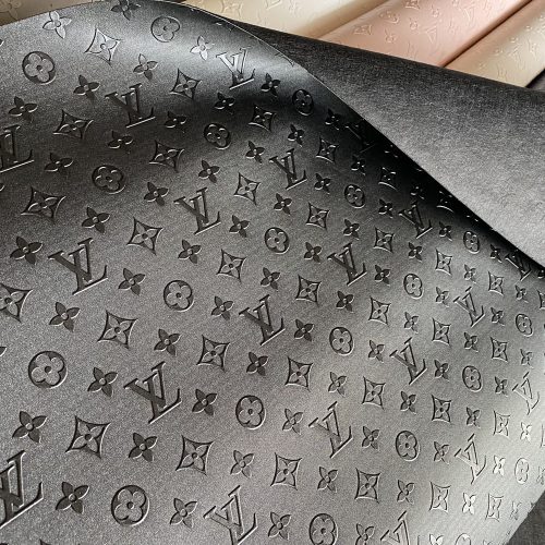 LL38 Embossed Vinyl Fabric Black for Bags
