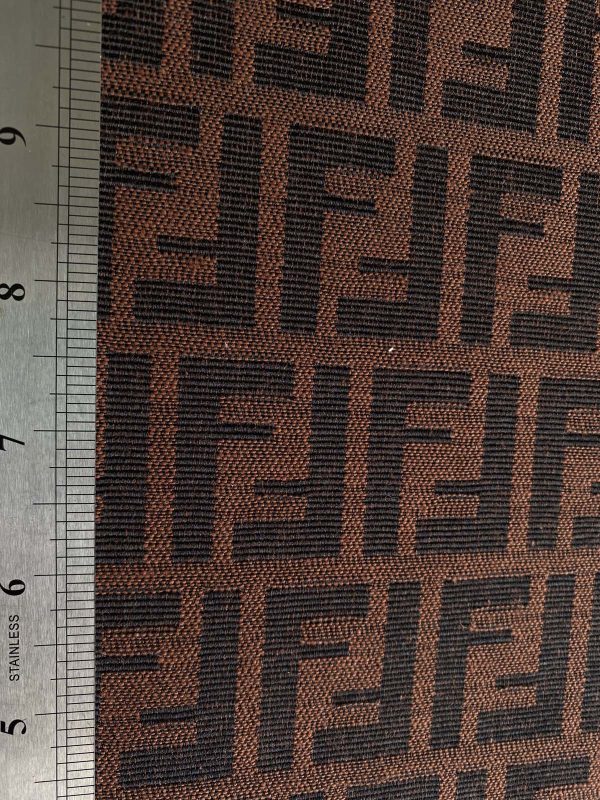 FJ08 Jacquard Fabric BROWN By The Yard