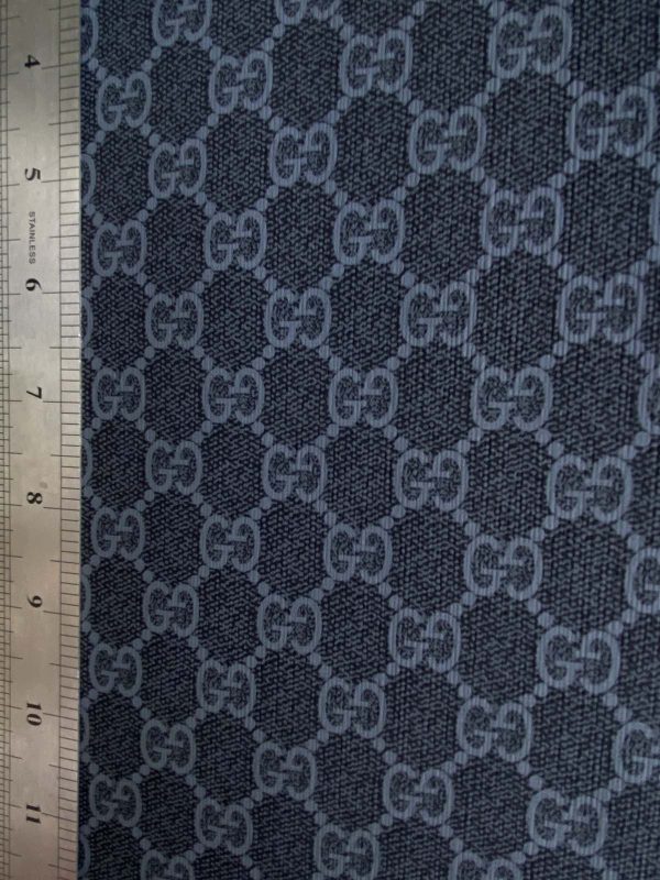 GL14 leather fabric navy blue