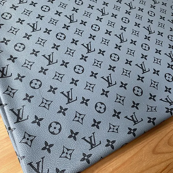 LL09 Gray Leather Fabric by the yard