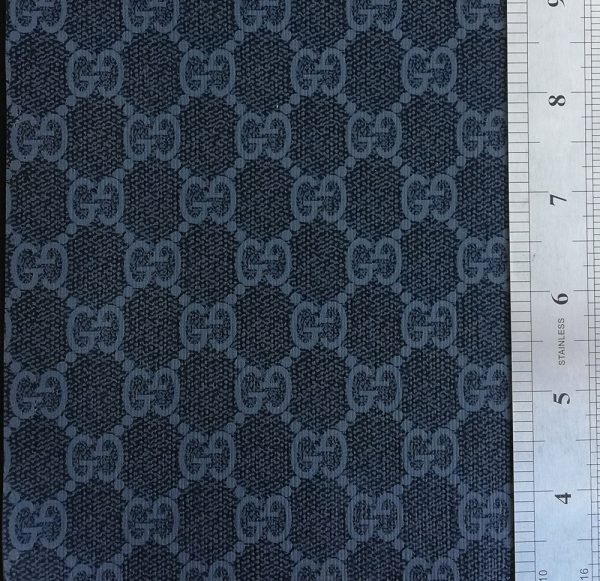 GL07 Navy Blue Leather Fabric By The Yard