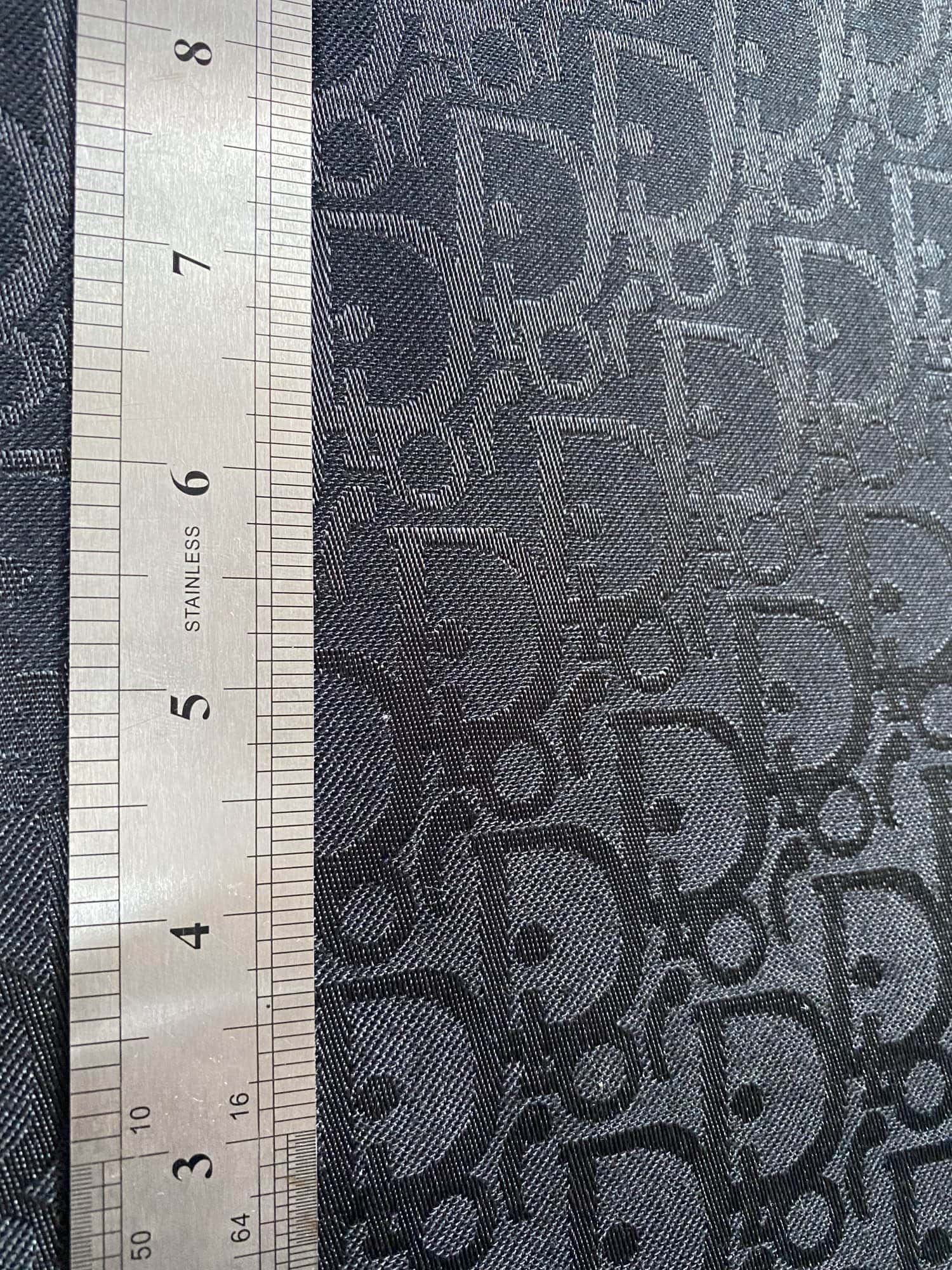DJ10 Totally Black Jacquard Fabric