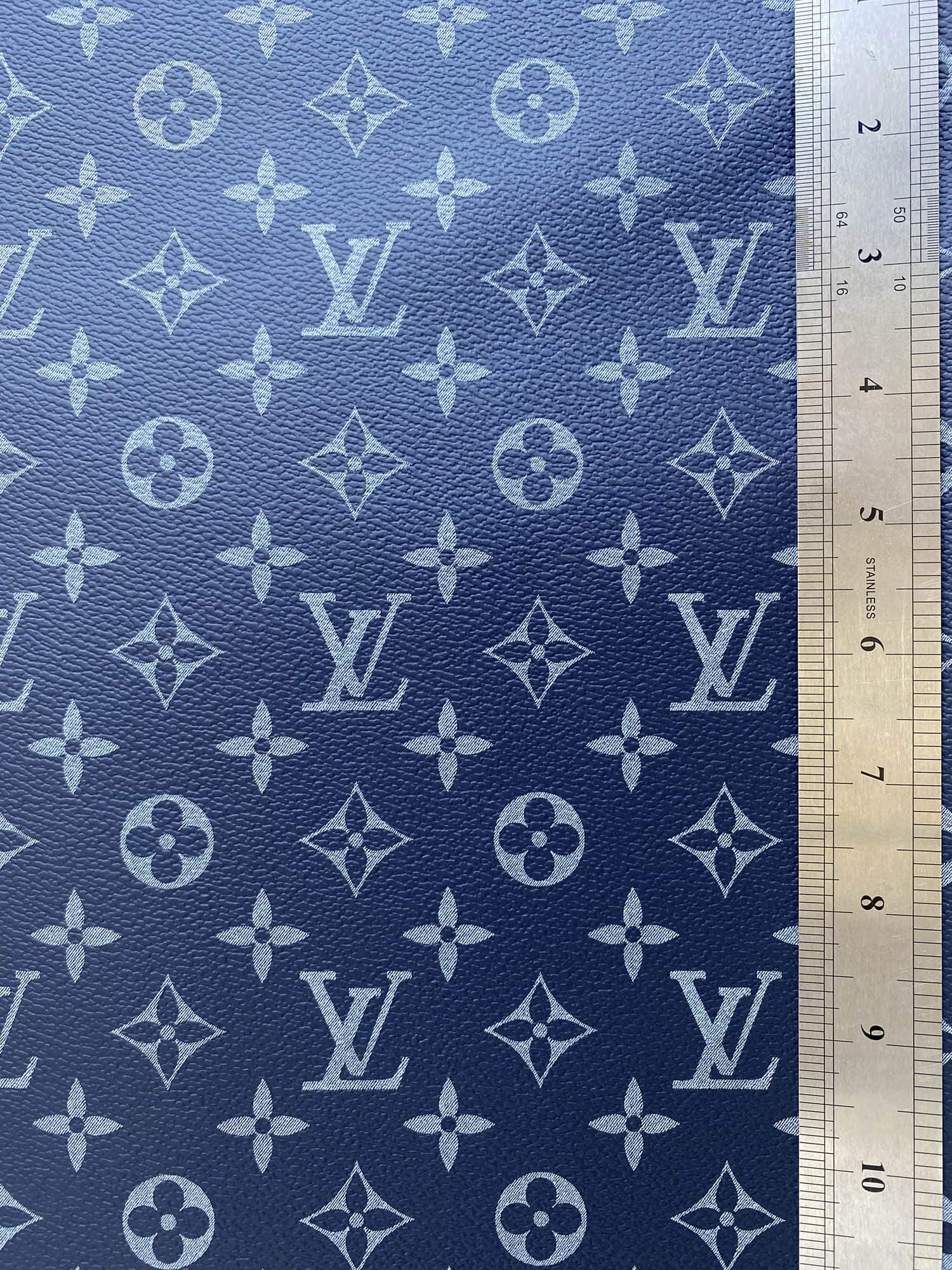 LL54 Artificial Leather Fabric By The Yard NAVY