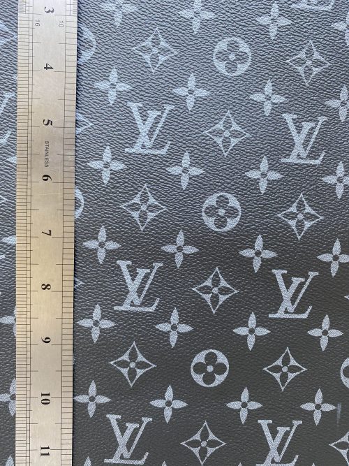 LL51 Artificial Leather Fabric By The Yard CHARCOAL