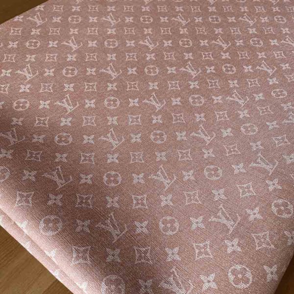 LL16 Pink vinyl fabric like denim/jean