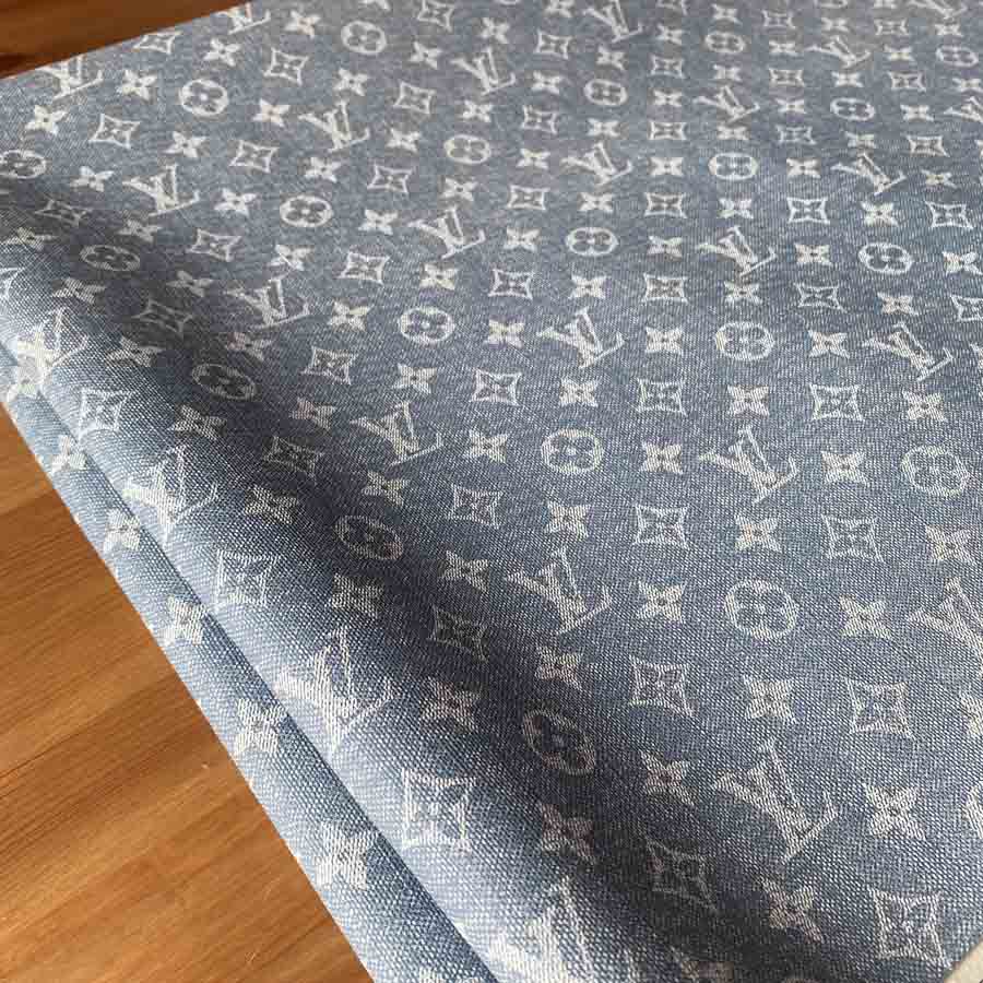 LL11 Light Blue Vinyl fabric like denim / jean
