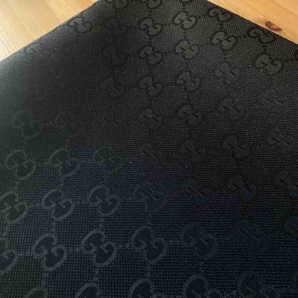 GJ09 Black Canvas Fabric with big patterns
