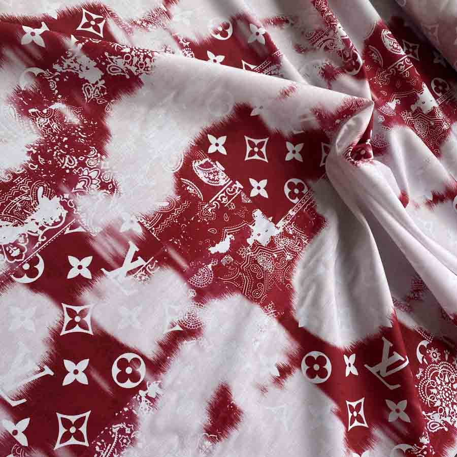 LC07 cotton fabric Red