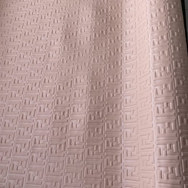 FL03 Embossed Pink Material by the yard for upholstery, bags, shoes or crafting