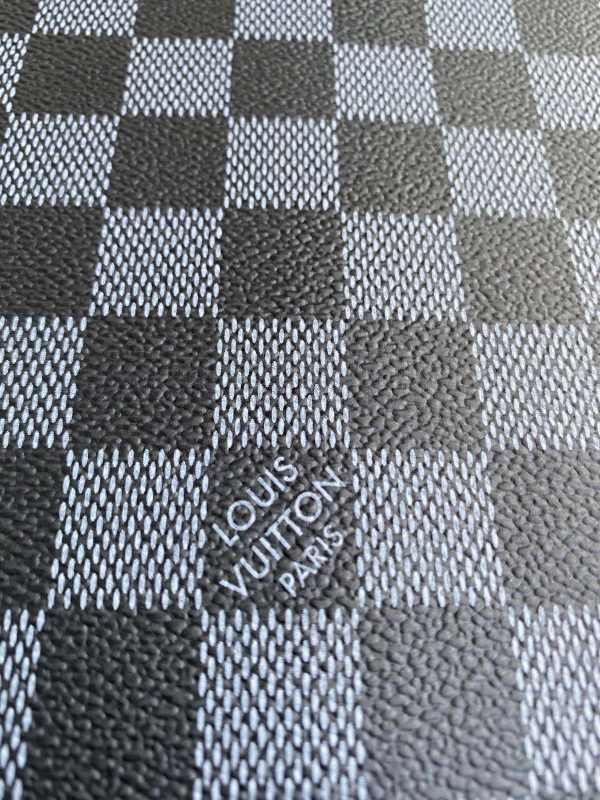 LL72 Damier Ebene Gray Leather Fabric for sale!
