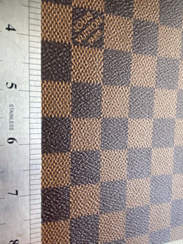 LL71 Brown Checkered Leather fabric for sale by the yard