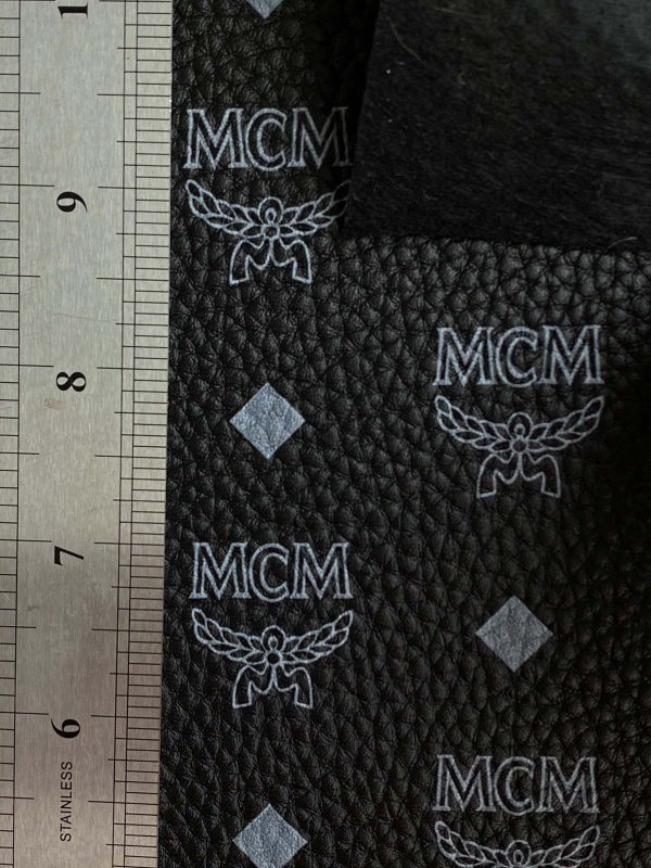 ML08 Black Leather Fabric by the yard