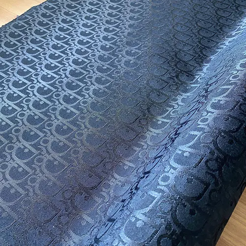 DJ10 Totally Black Jacquard Fabric