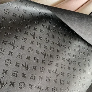 LL38 Embossed Vinyl Fabric Black for Bags