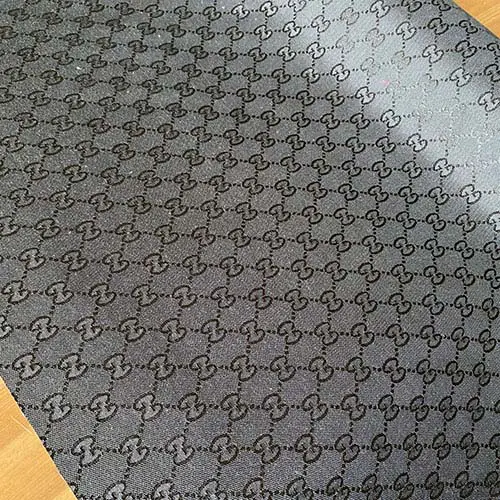 GJ14 Black Jacquard Fabric by the yard