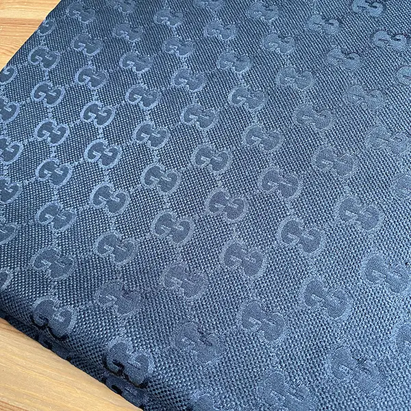 GJ01 Navy Blue Fabric With Big Pattern