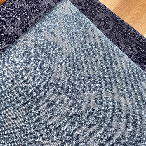 LO07 Blue Denim Fabric with bigger pattern