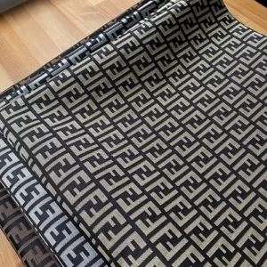 FJ01 Brown and Black Jacquard Fabric