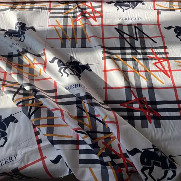 B01 Fabric with cavalier pattern | Thin Cotton Fabric