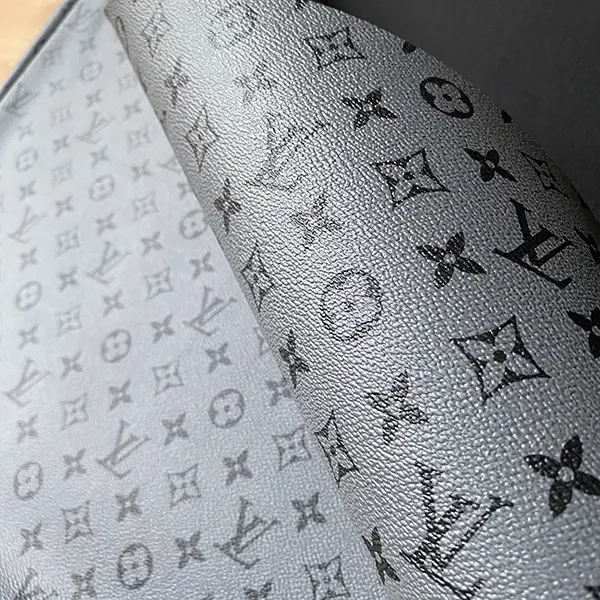 LL09 Gray Leather Fabric by the yard