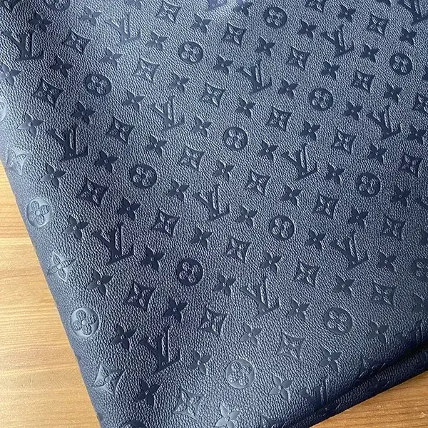 LL23 embossed navy leather fabric