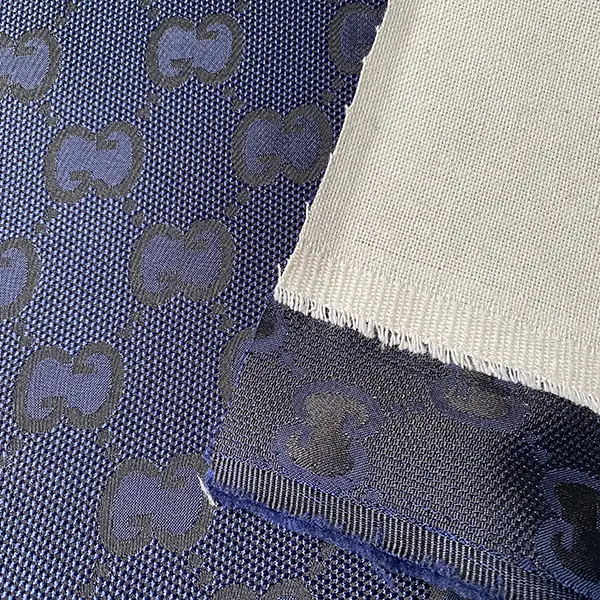 GJ01 Navy Blue Fabric With Big Pattern