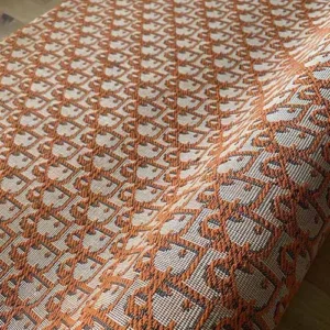 DJ13 Brown Jacquard Fabric