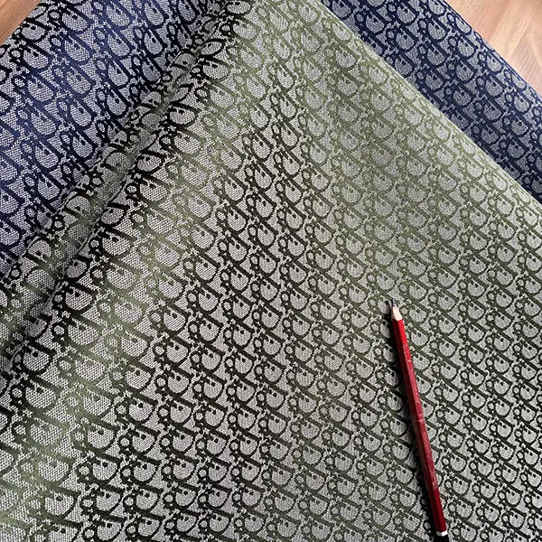 DJ06 Green Jacquard Fabric