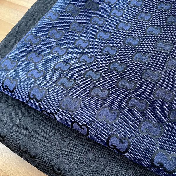 GJ01 Navy Blue Fabric With Big Pattern