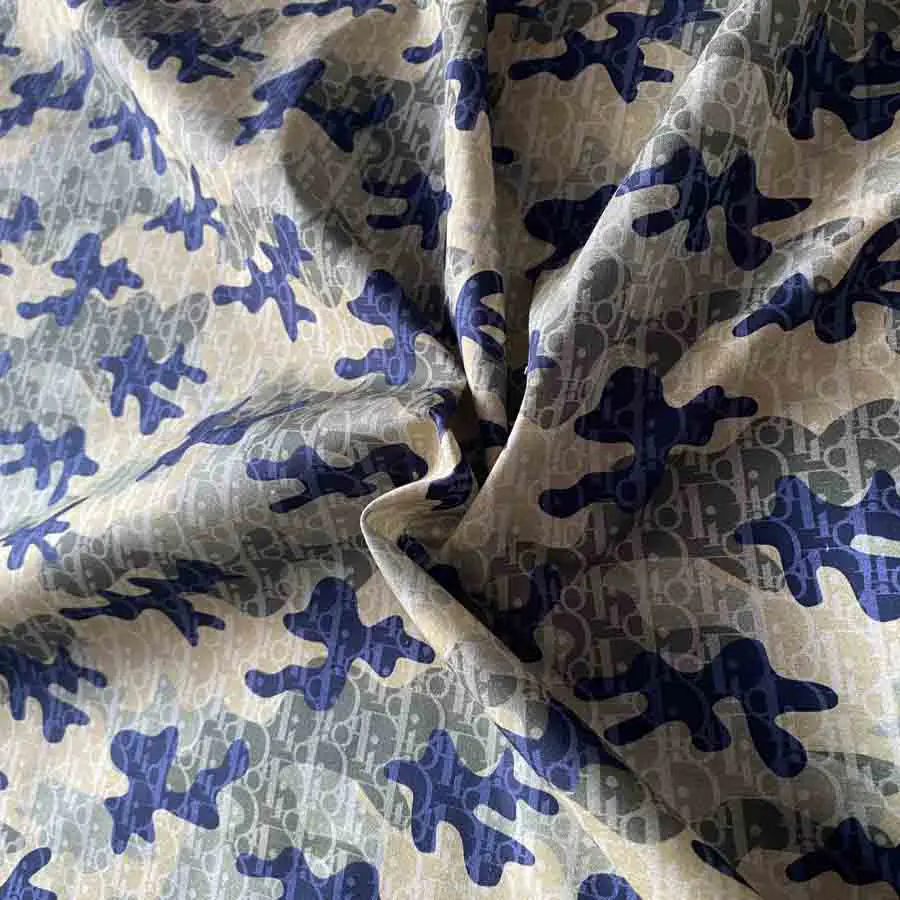 DC03 Camouflage Fabric | 0 Cotton Green Poplin fabric
