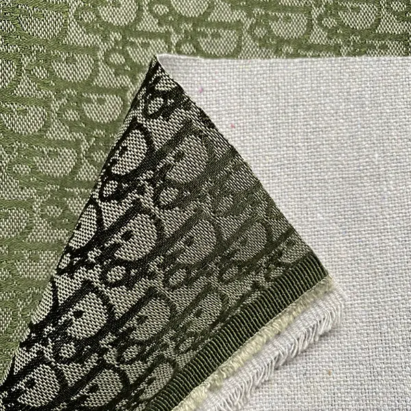 DJ06 Green Jacquard Fabric