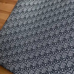 DJ02 Dark Gray Jacquard fabric with lighter contour lines on pattern!