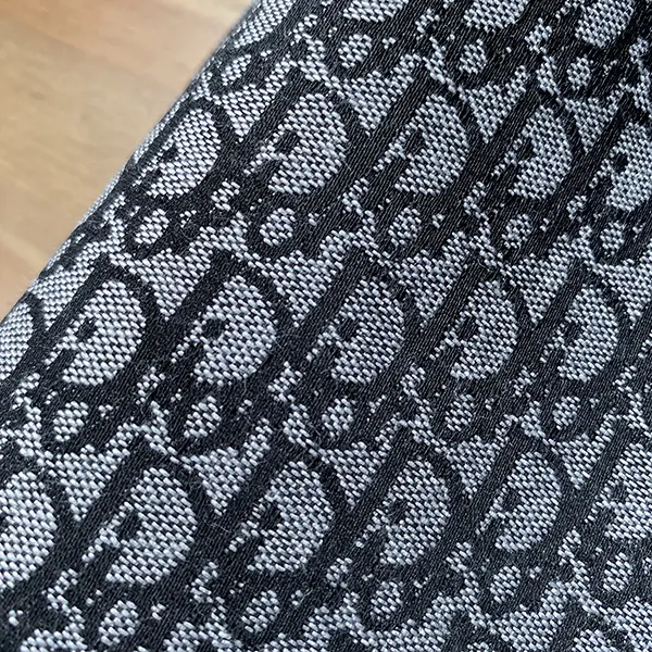 DJ05 Gray Jacquard Fabric With Black Tiny Patterns