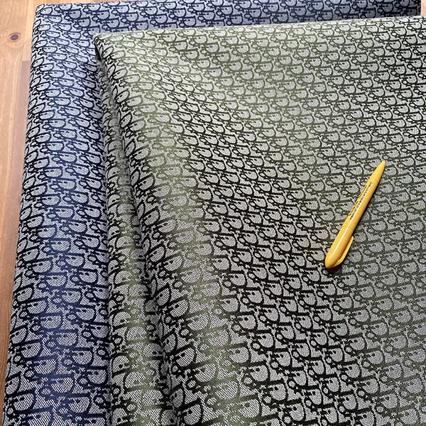 DJ06 Green Jacquard Fabric