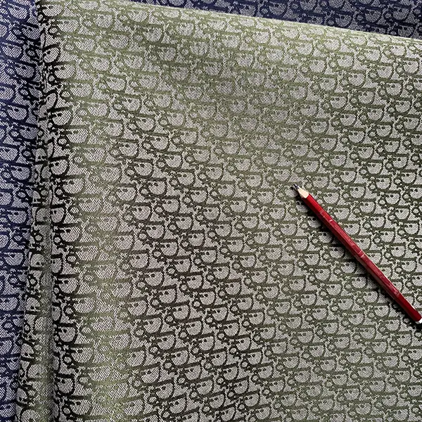 DJ06 Green Jacquard Fabric