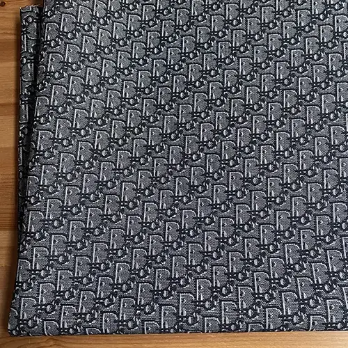 DJ02 Dark Gray Jacquard fabric with lighter contour lines on pattern!