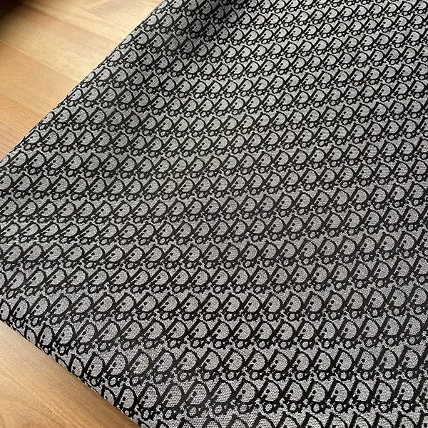 DJ05 Gray Jacquard Fabric With Black Tiny Patterns