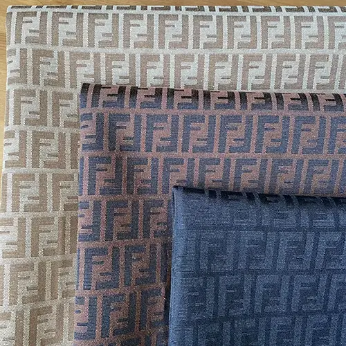 FJ08 Jacquard Fabric BROWN By The Yard