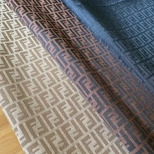 FJ08 Jacquard Fabric BROWN By The Yard