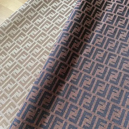 FJ08 Jacquard Fabric BROWN By The Yard