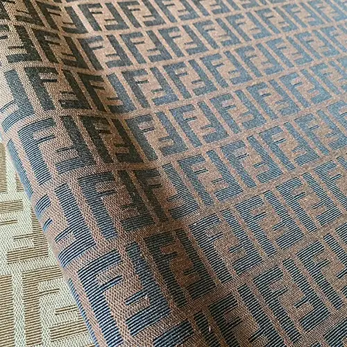 FJ08 Jacquard Fabric BROWN By The Yard