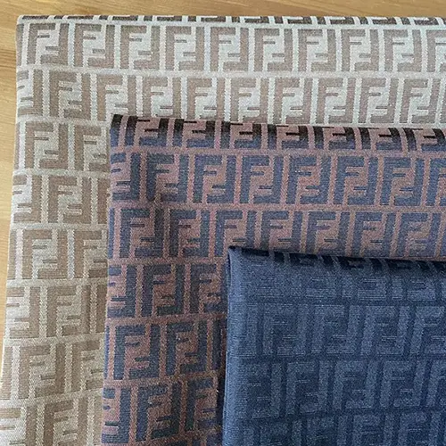 FJ08 Jacquard Fabric BROWN By The Yard
