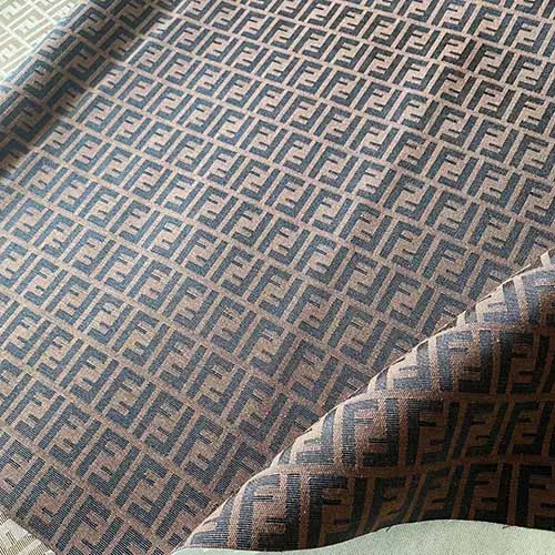 FJ08 Jacquard Fabric BROWN By The Yard