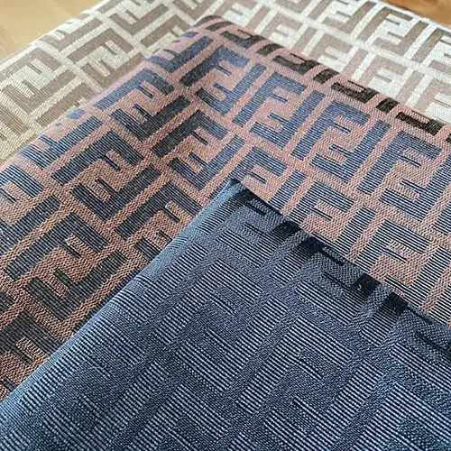 FJ08 Jacquard Fabric BROWN By The Yard