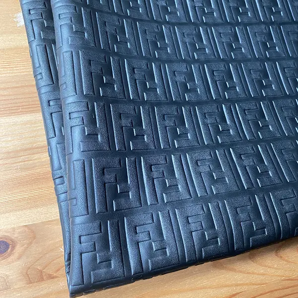 FL04 Embossed Navy Blue Material by the yard